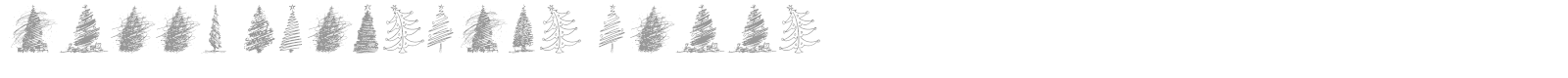 Merry Christmas Trees font preview